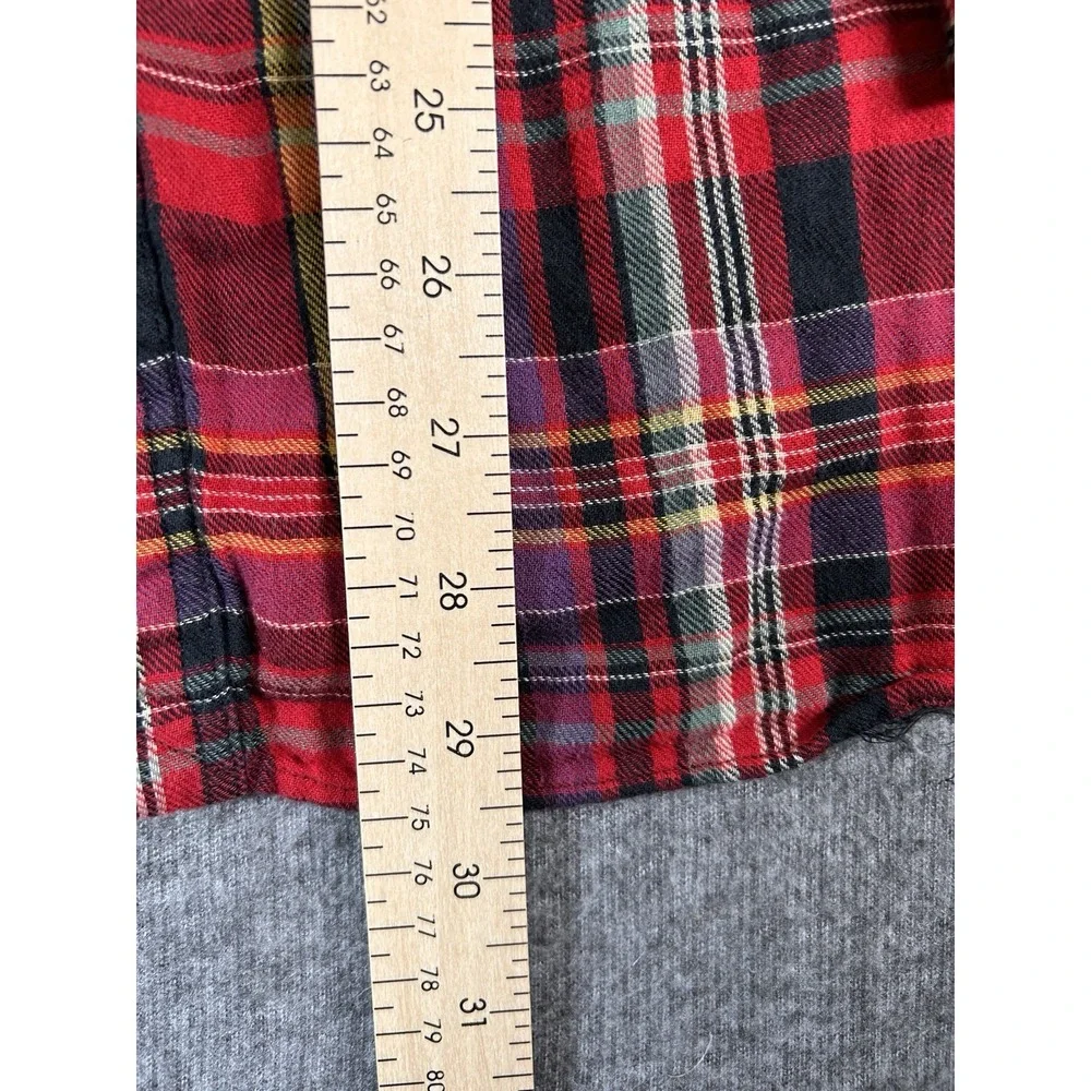 Polo Ralph Lauren Plaid Flannel‎ Shirt Men's M Button Front Red Blue Academia